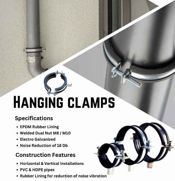 GOWEL 4" GI HANGING CLAMP WITH RUBBER - Image 6